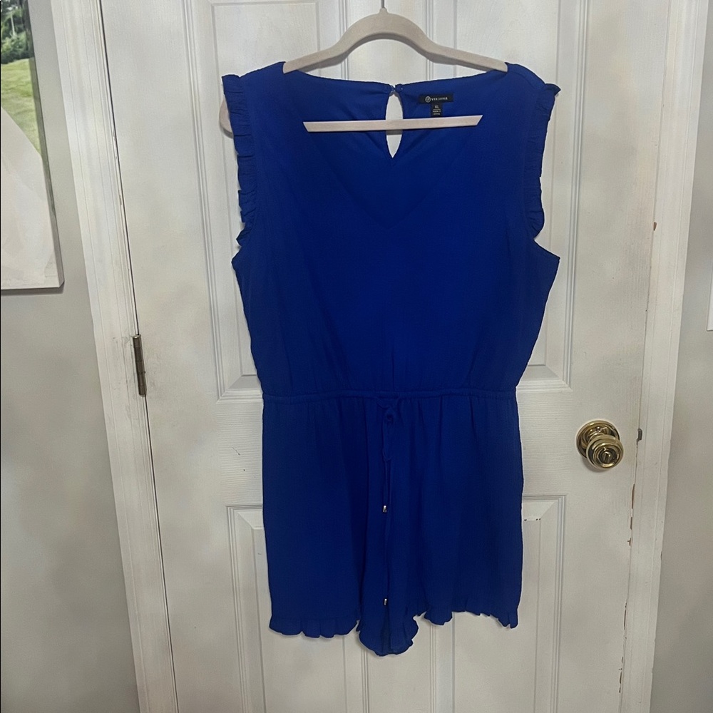Versona Royal Blue Textured Romper